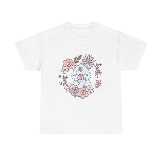 Inocchi's flower unisex shirt from organic cotton (US market)
