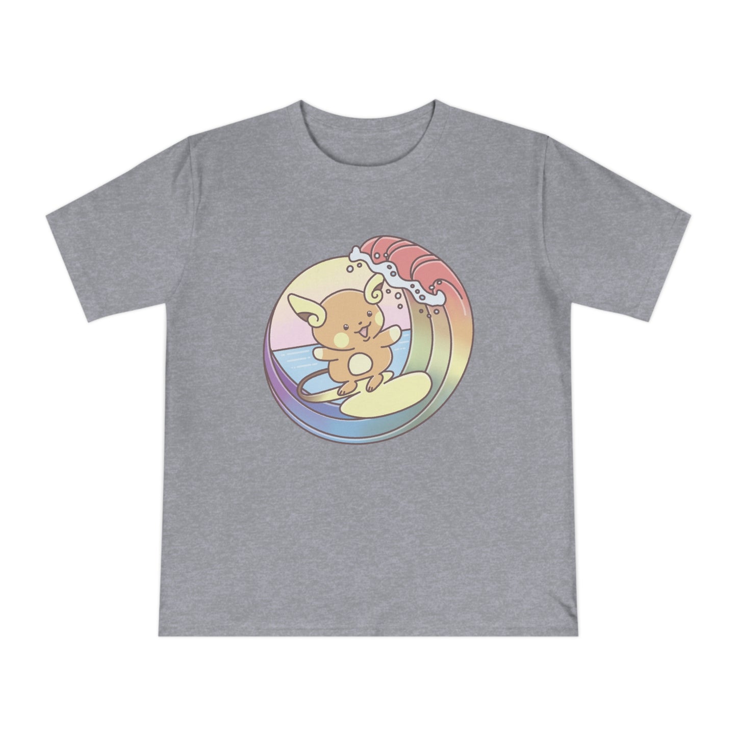 Rainbow surfer unisex shirt from organic cotton (EU market)