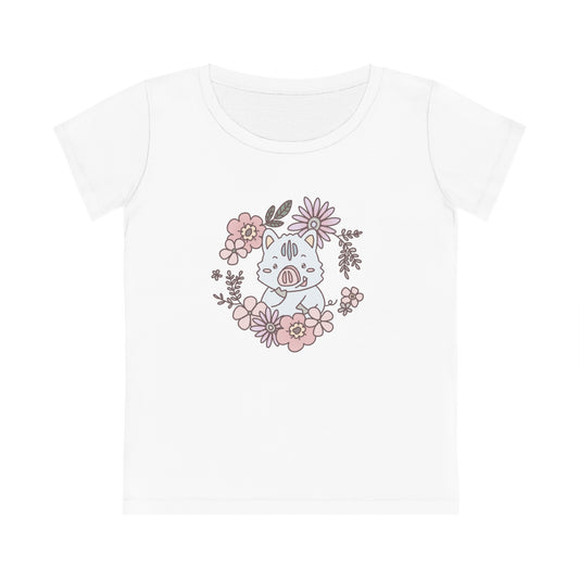 Inocchi's flower women's shirt from organic cotton (EU market)