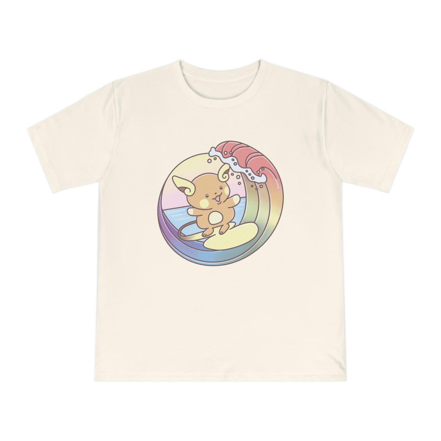 Rainbow surfer unisex shirt from organic cotton (EU market)