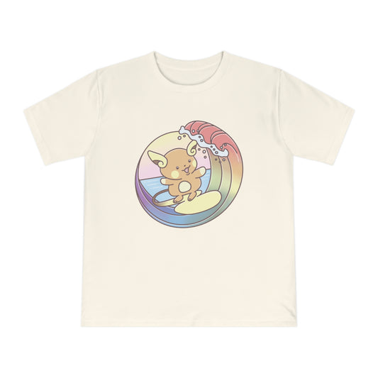 Rainbow surfer unisex shirt from organic cotton (EU market)