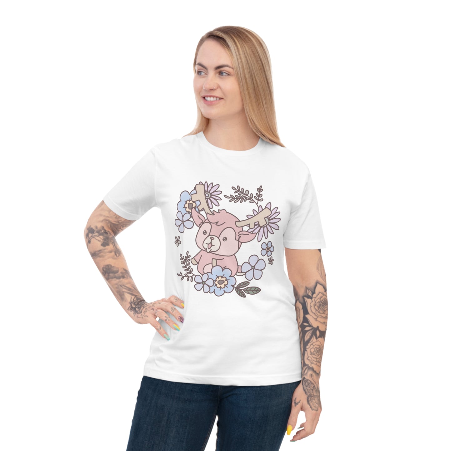 Shikataro's flower unisex shirt from organic cotton (EU market)