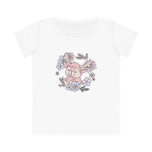 Shikataro's flower women's T-shirt from organic cotton (EU market)