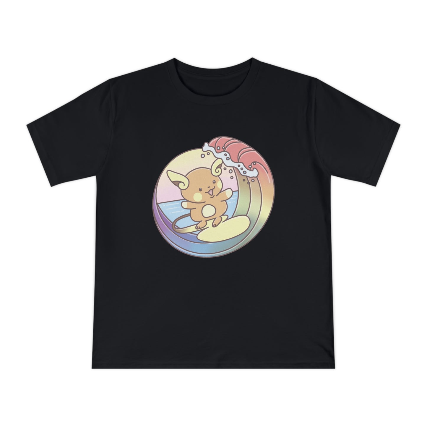 Rainbow surfer unisex shirt from organic cotton (EU market)