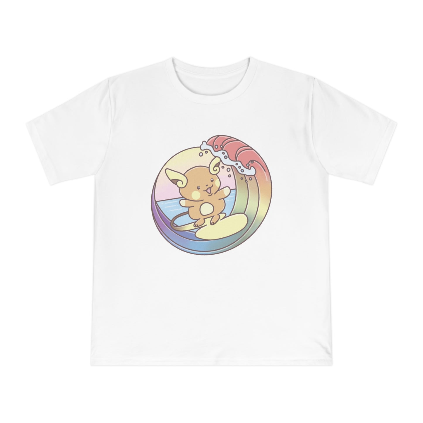 Rainbow surfer unisex shirt from organic cotton (EU market)
