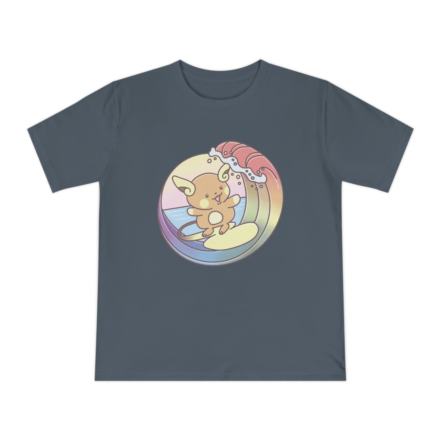 Rainbow surfer unisex shirt from organic cotton (EU market)