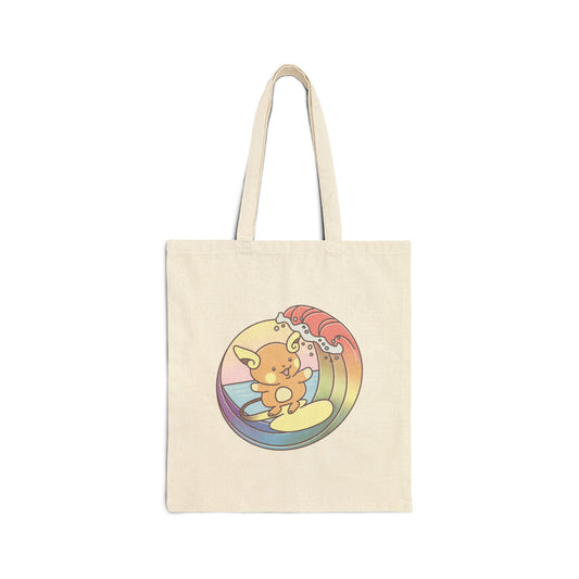 Rainbow surfer tote bag (US market)