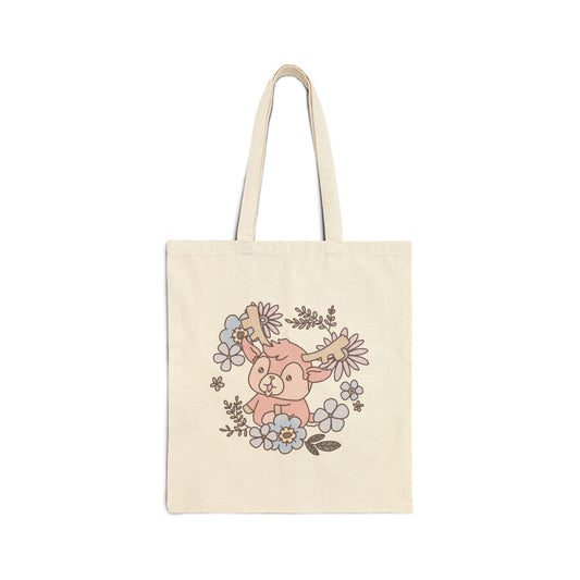 Shikataro & Inocchi's flower tote bag with motive on both sides (US market)