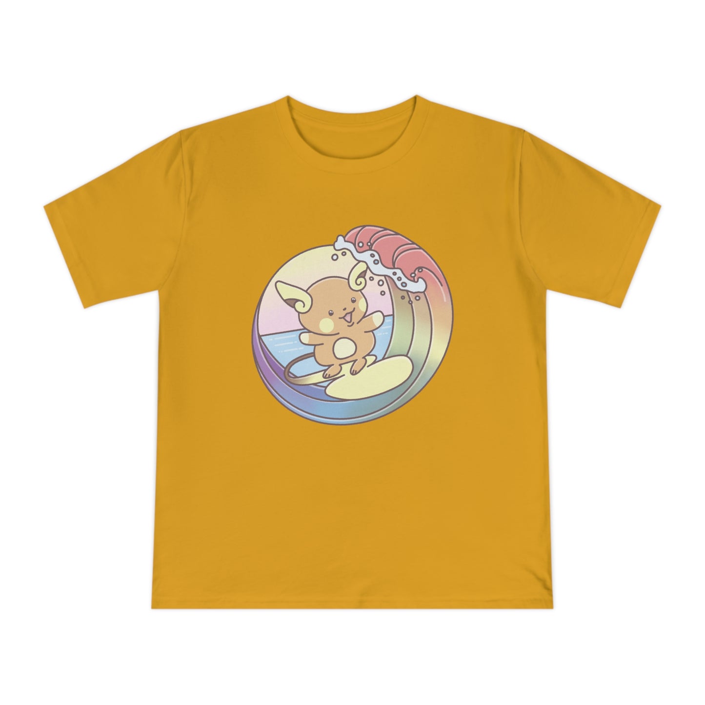 Rainbow surfer unisex shirt from organic cotton (EU market)