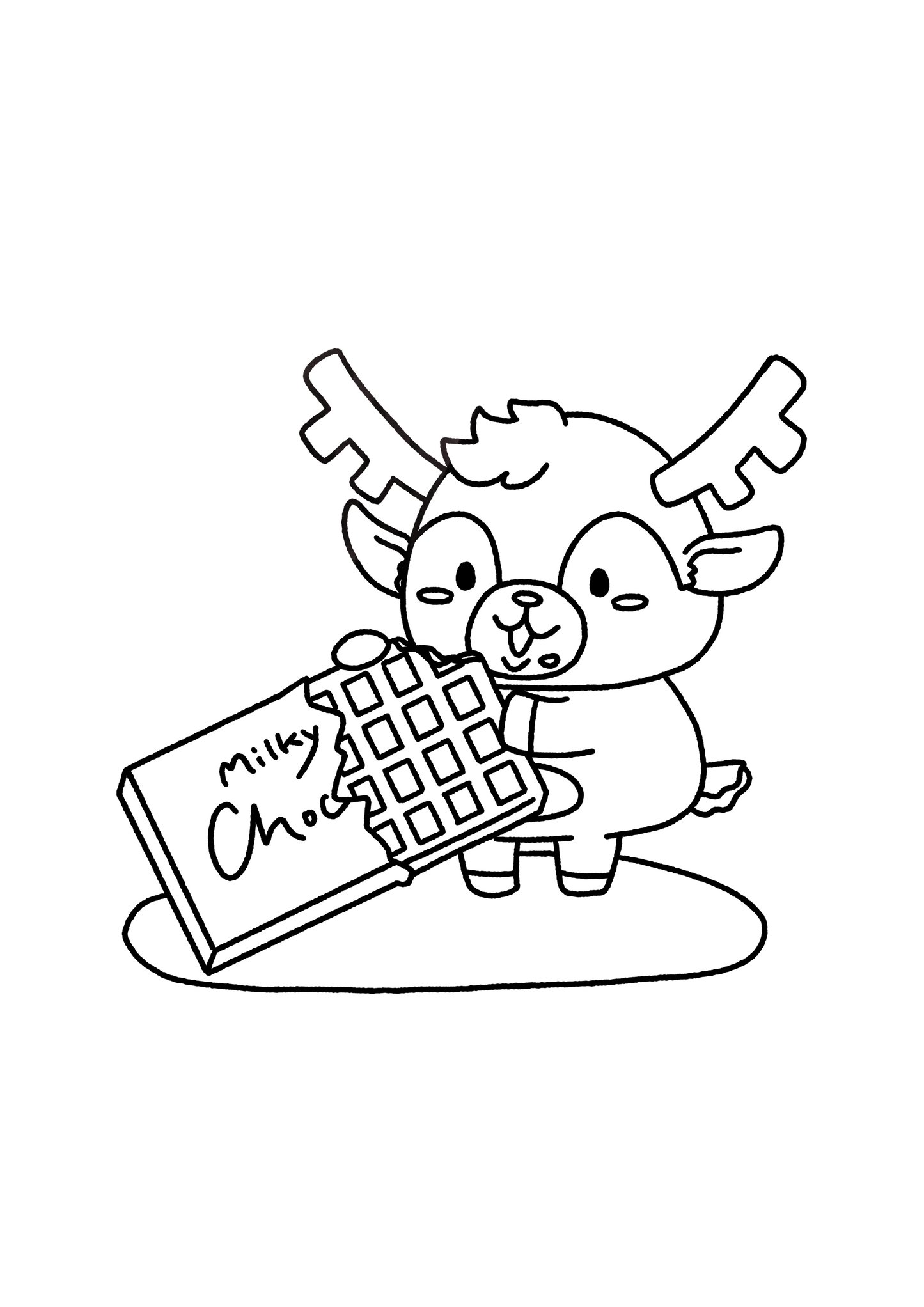 Shikataro's colouring page 1 - chocolate