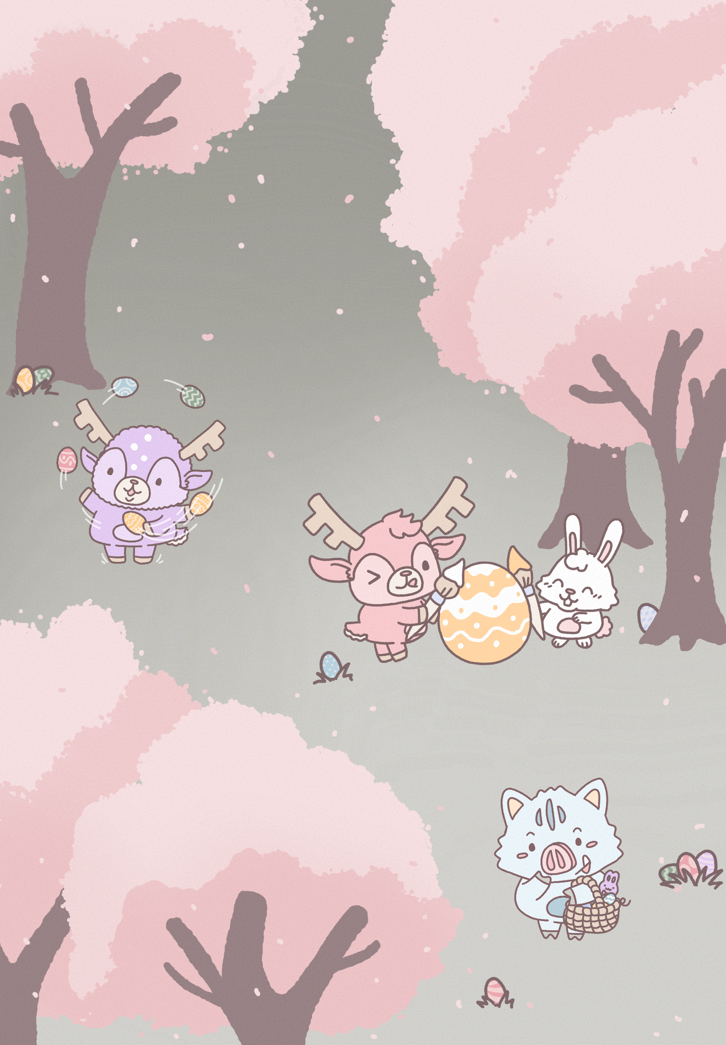 Shikataro's Easter wallpaper for smartphones