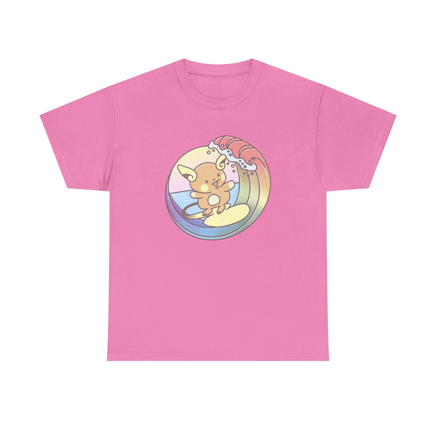 Rainbow surfer unisex shirt from organic cotton (US market)