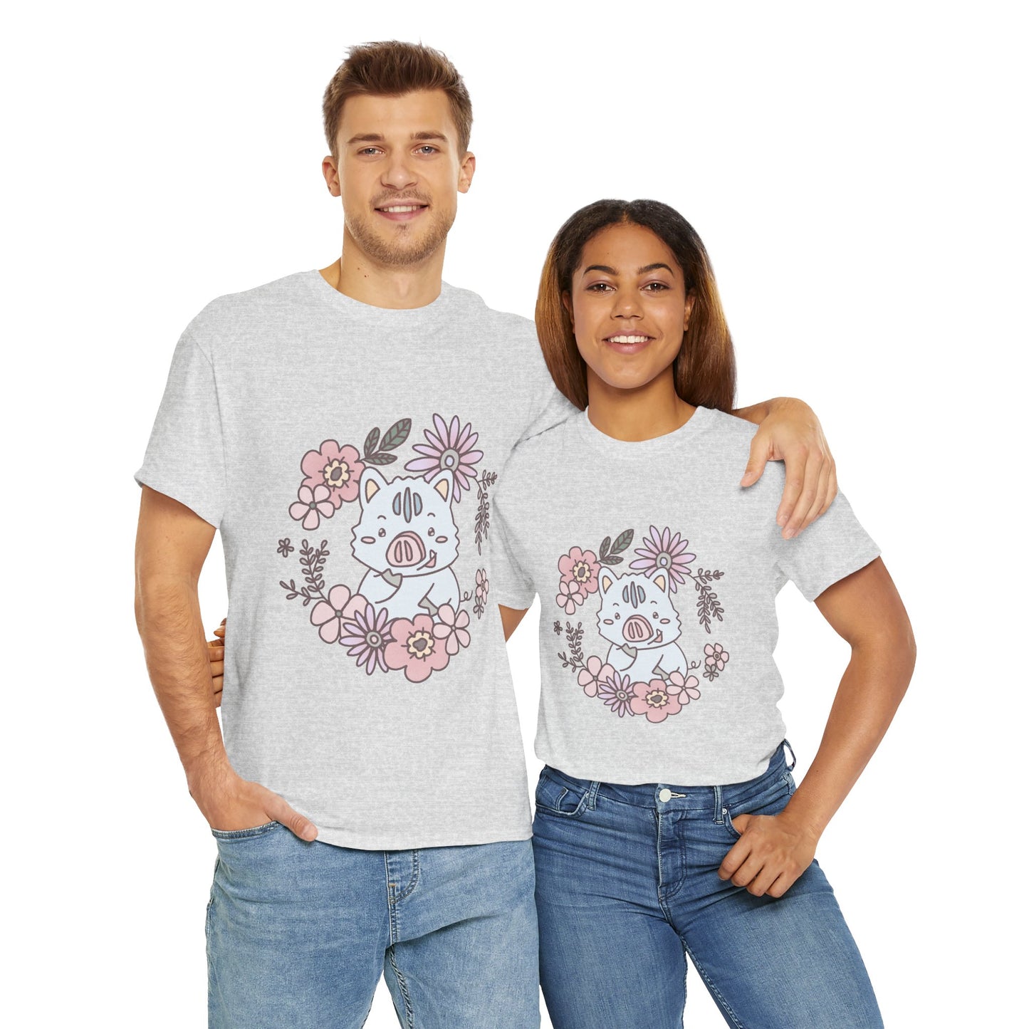 Inocchi's flower unisex shirt from organic cotton (US market)