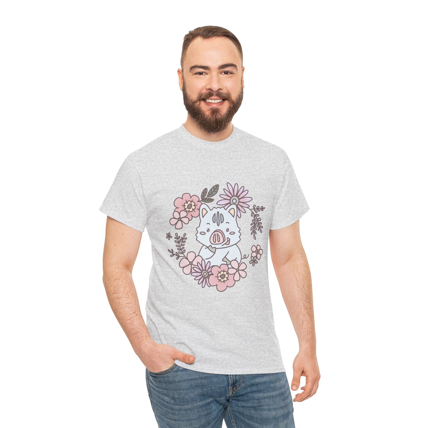 Inocchi's flower unisex shirt from organic cotton (US market)