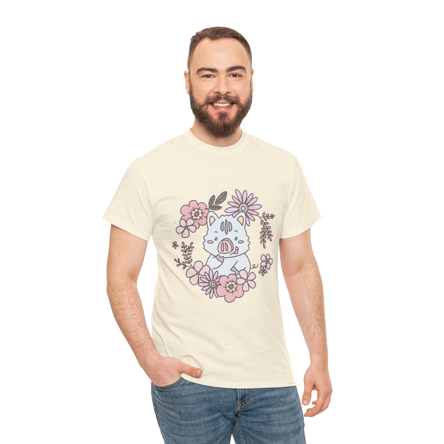 Inocchi's flower unisex shirt from organic cotton (US market)