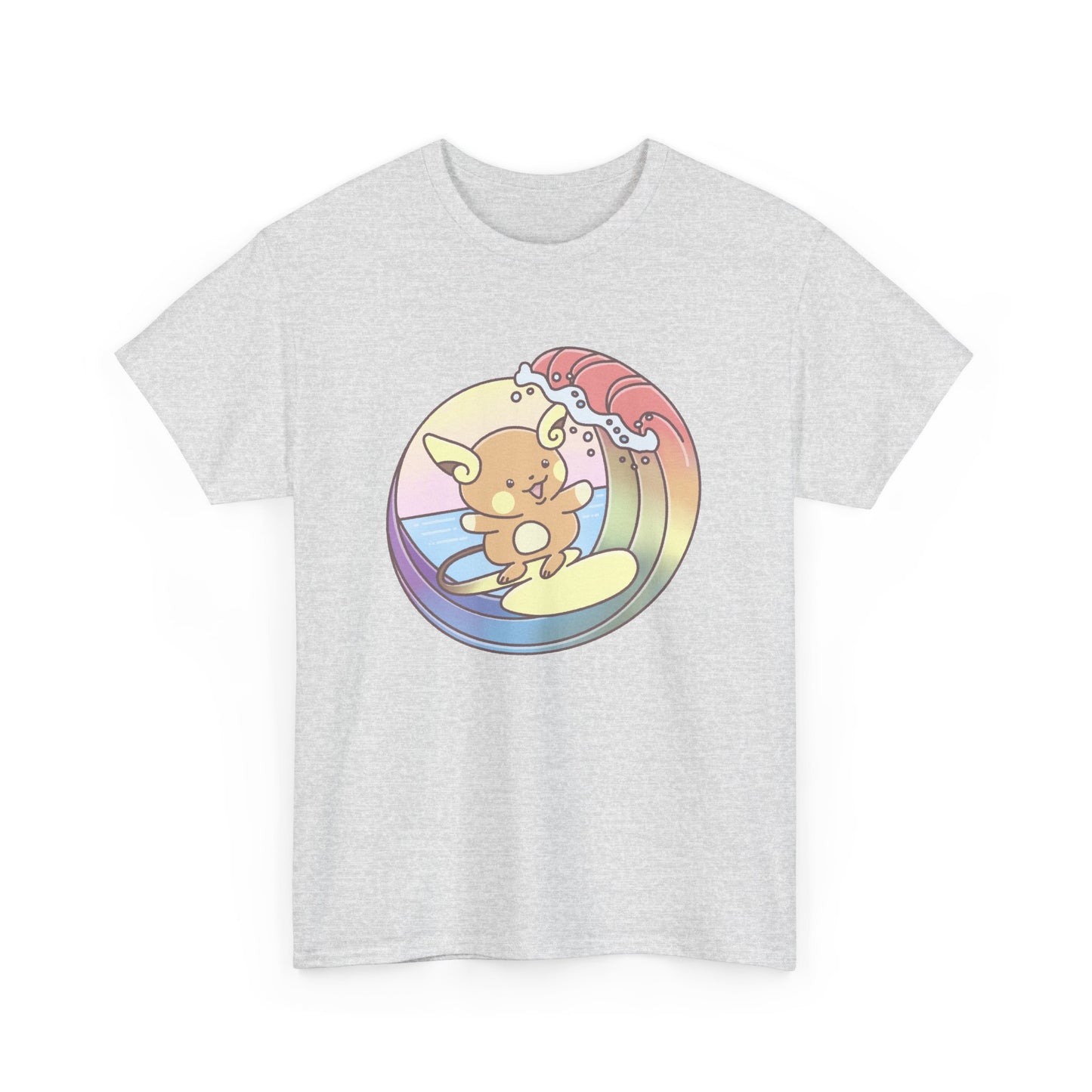 Rainbow surfer unisex shirt from organic cotton (US market)