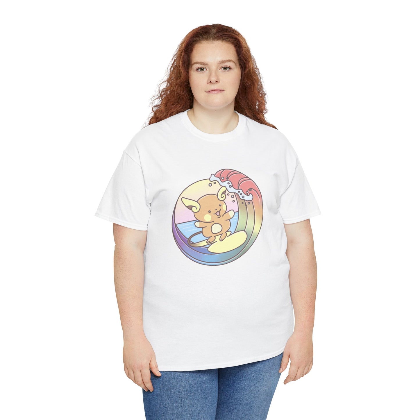 Rainbow surfer unisex shirt from organic cotton (US market)