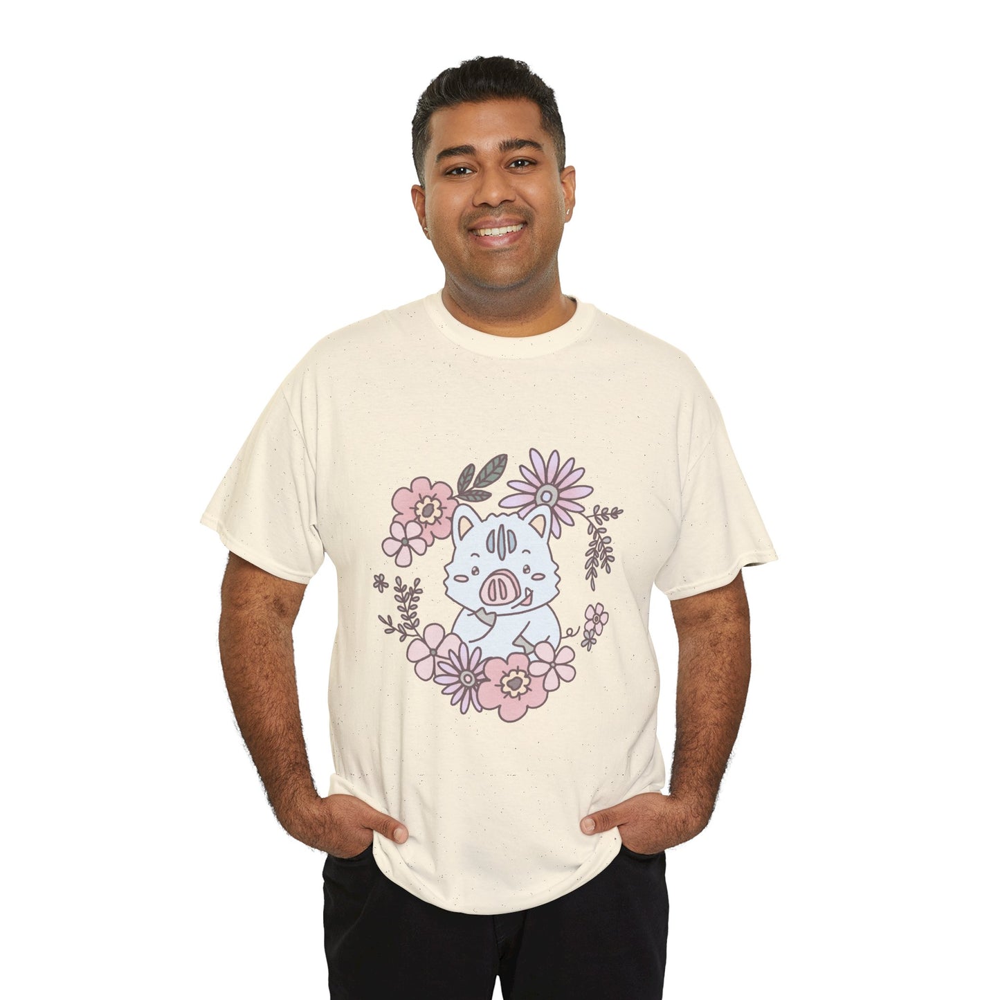 Inocchi's flower unisex shirt from organic cotton (US market)