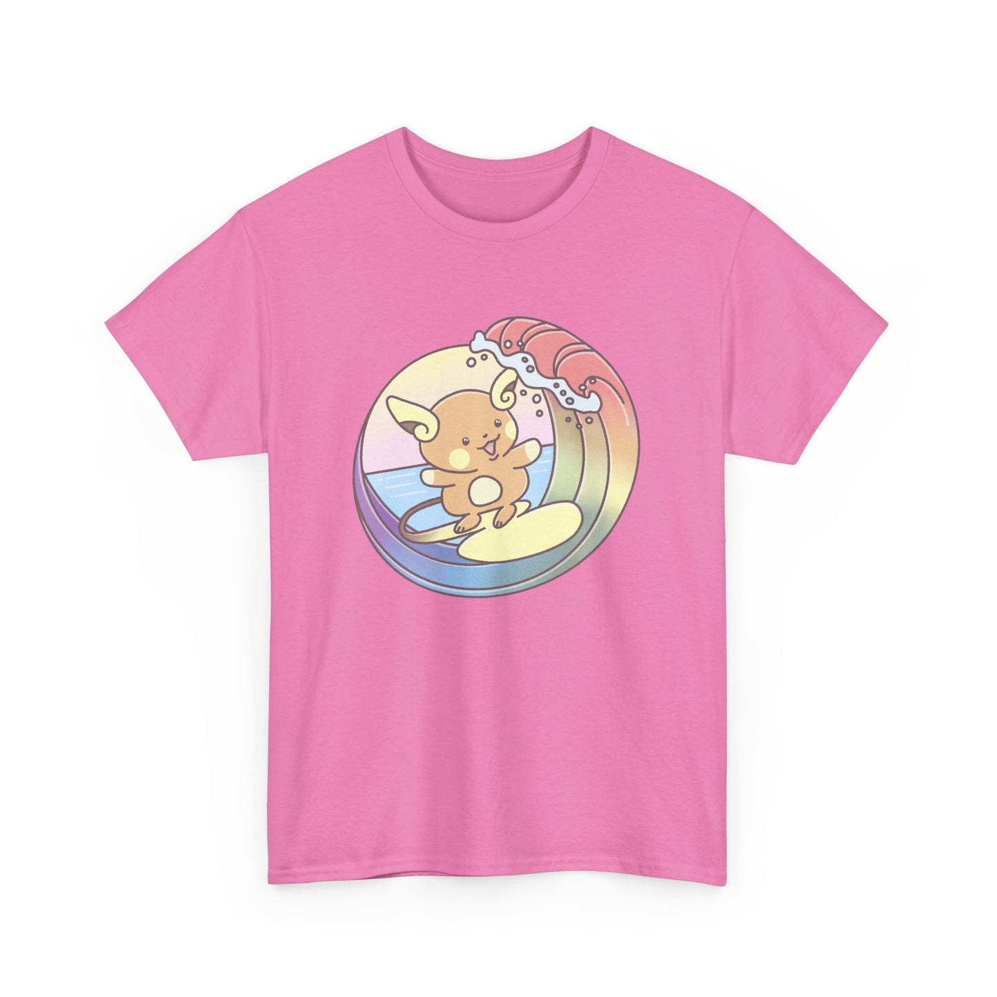 Rainbow surfer unisex shirt from organic cotton (US market)