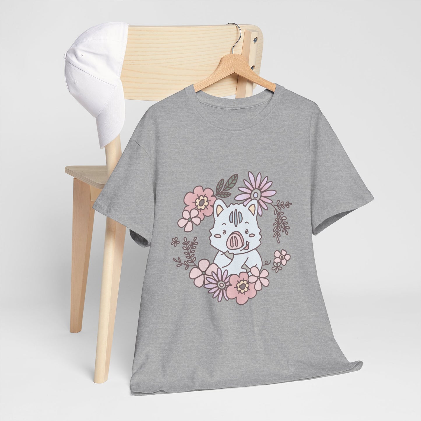 Inocchi's flower unisex shirt from organic cotton (US market)