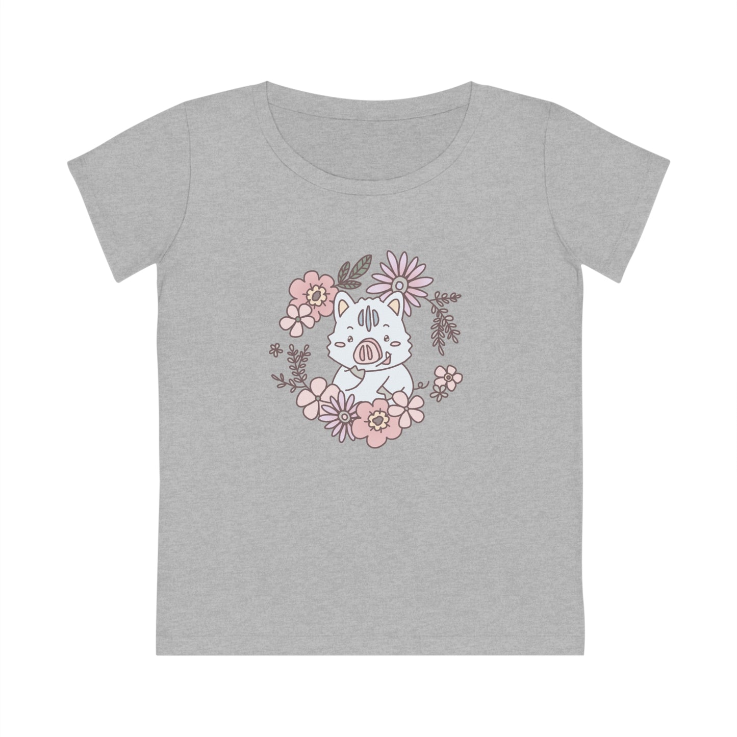Inocchi's flower women's shirt from organic cotton (EU market)