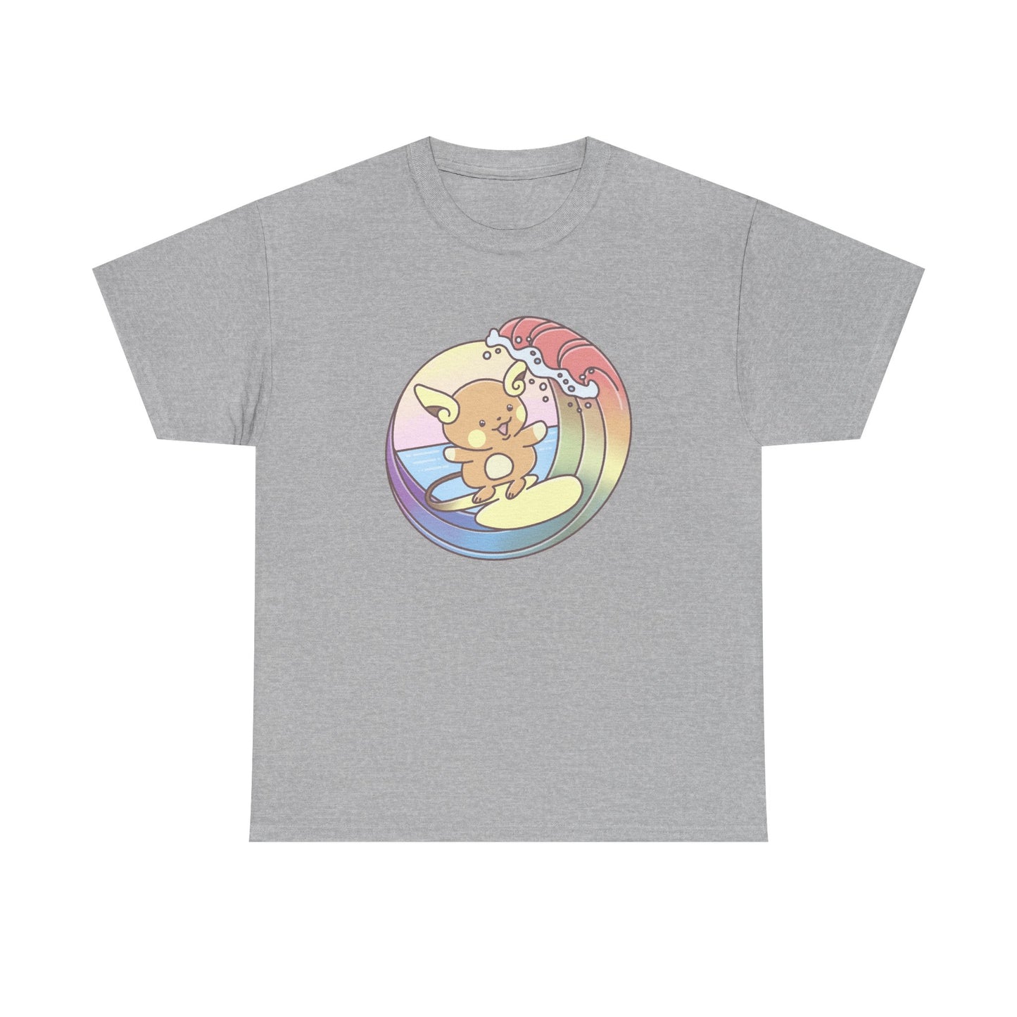 Rainbow surfer unisex shirt from organic cotton (US market)