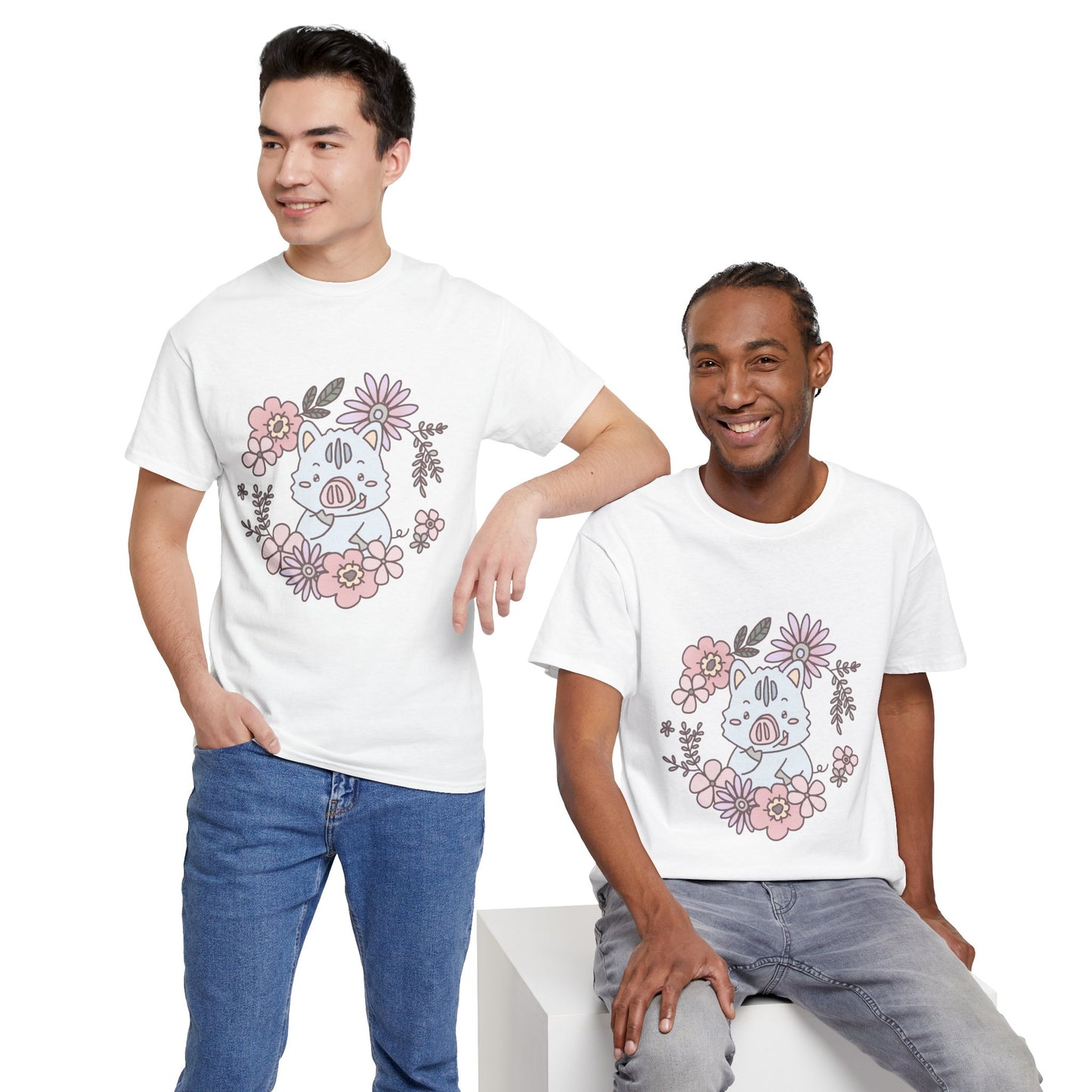Inocchi's flower unisex shirt from organic cotton (US market)