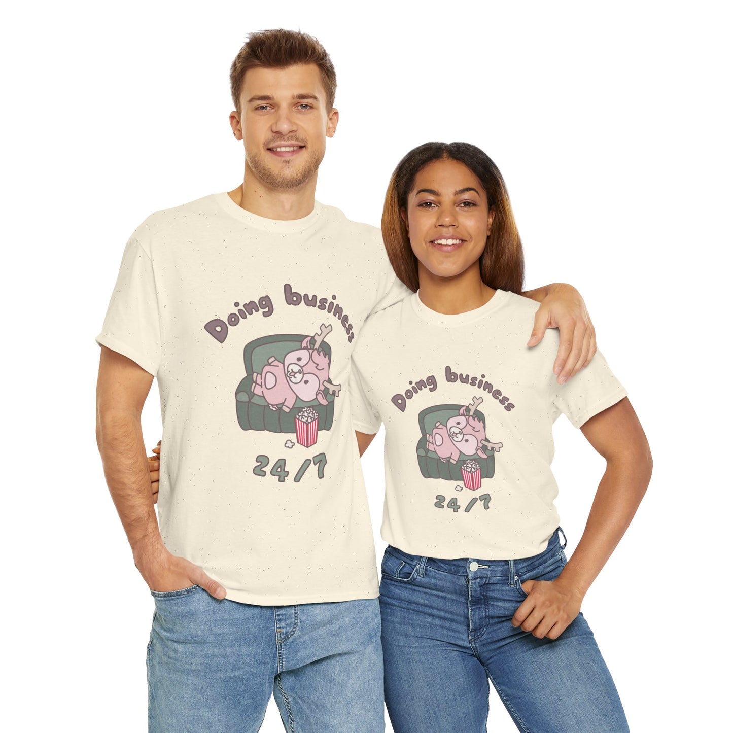 Shikataro's lazy unisex shirt from organic cotton (US market)