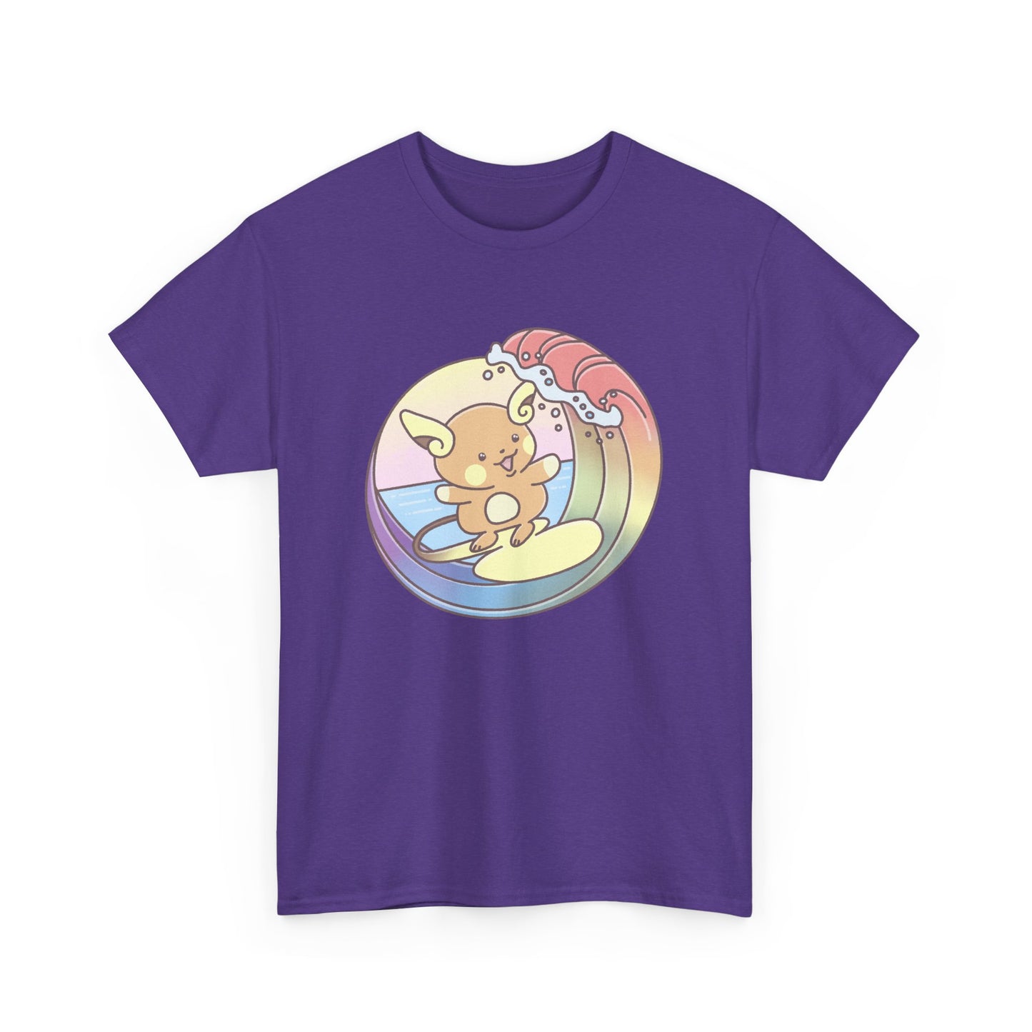 Rainbow surfer unisex shirt from organic cotton (US market)