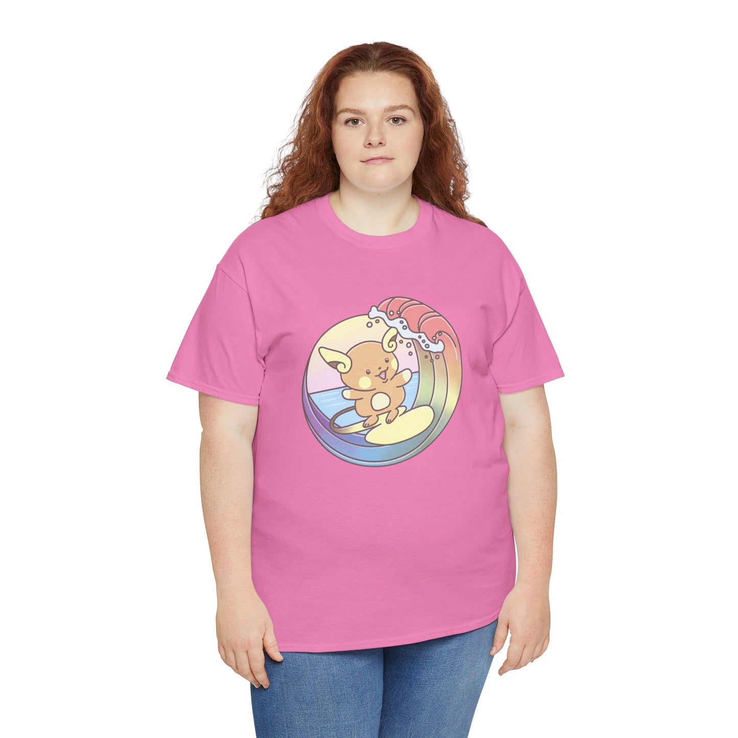Rainbow surfer unisex shirt from organic cotton (US market)