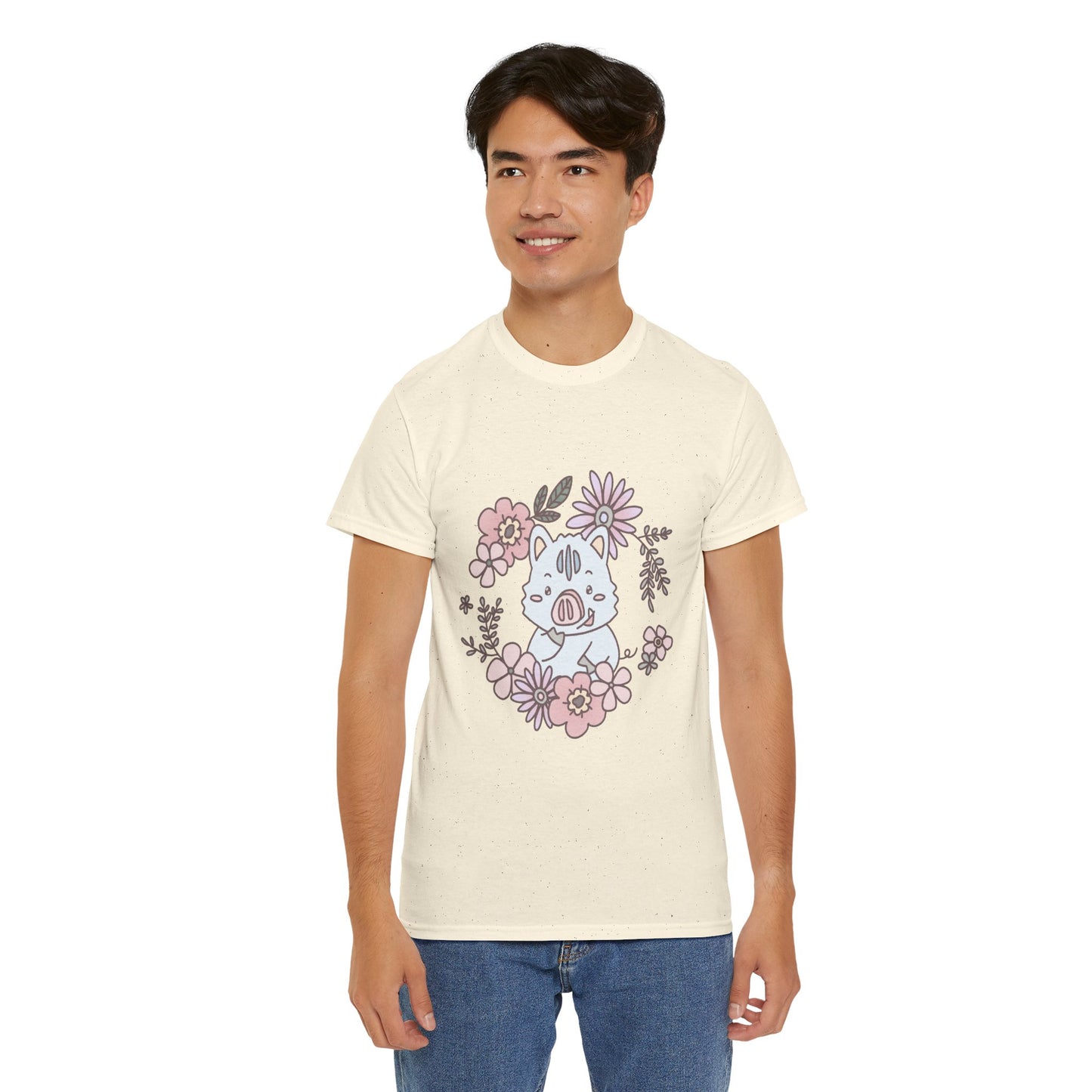 Inocchi's flower unisex shirt from organic cotton (US market)