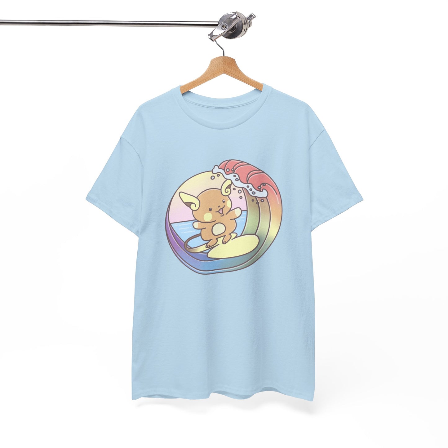 Rainbow surfer unisex shirt from organic cotton (US market)