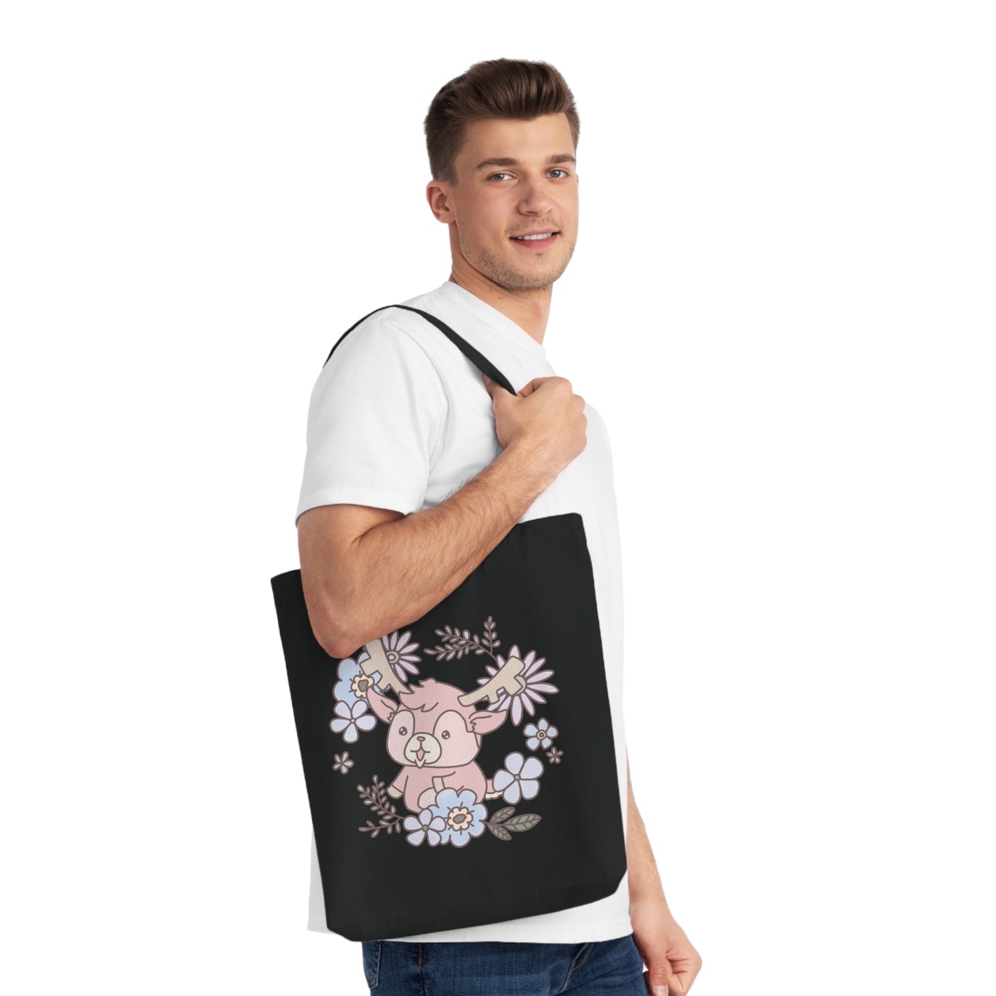 Shikataro & Inocchi's two-sided spring flower tote bag  (EU market)