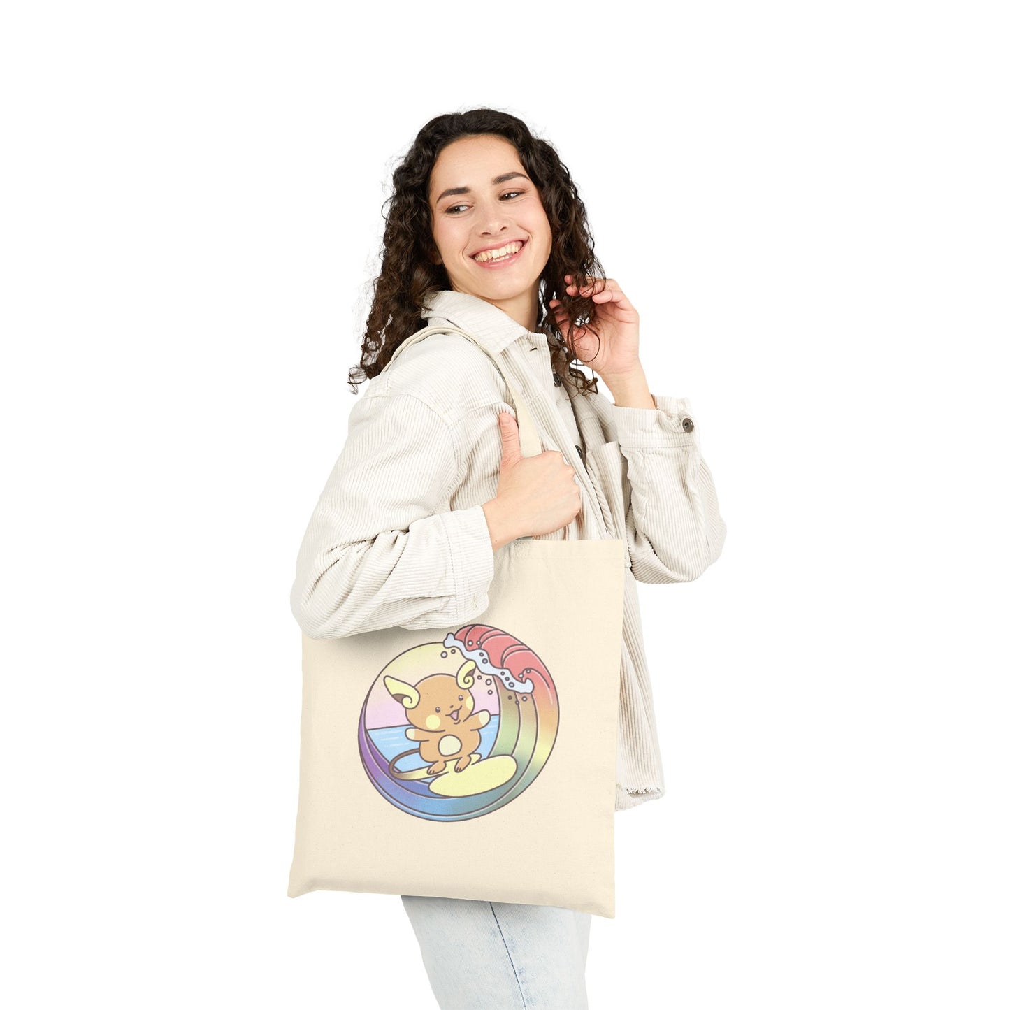 Rainbow surfer tote bag  (US market)