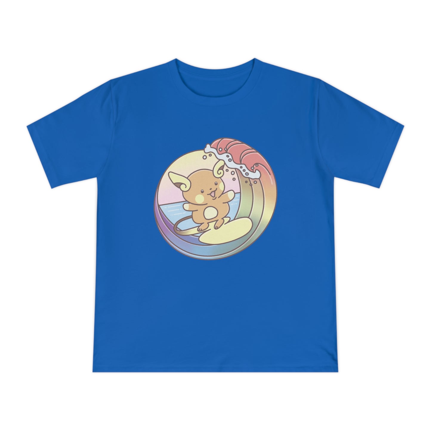 Rainbow surfer unisex shirt from organic cotton (EU market)
