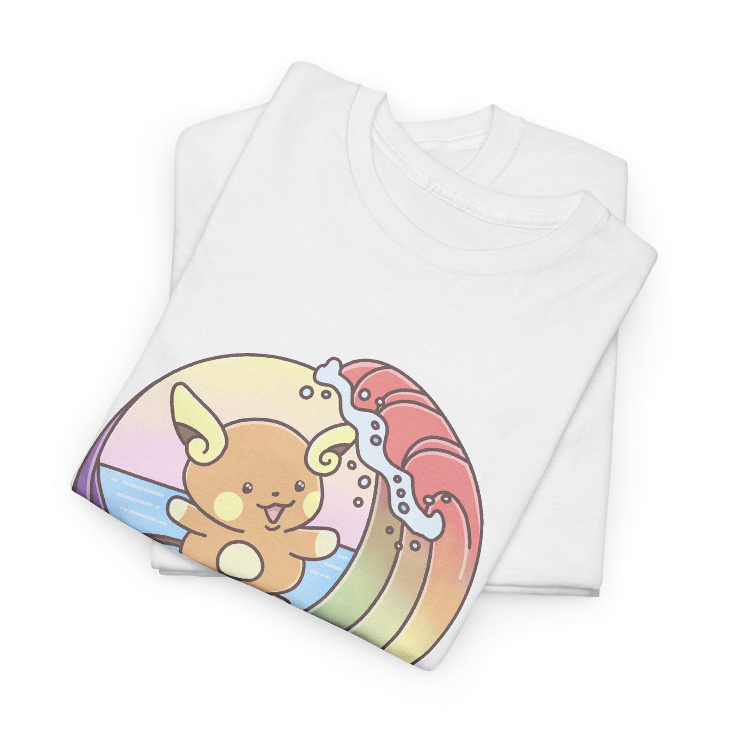Rainbow surfer unisex shirt from organic cotton (US market)