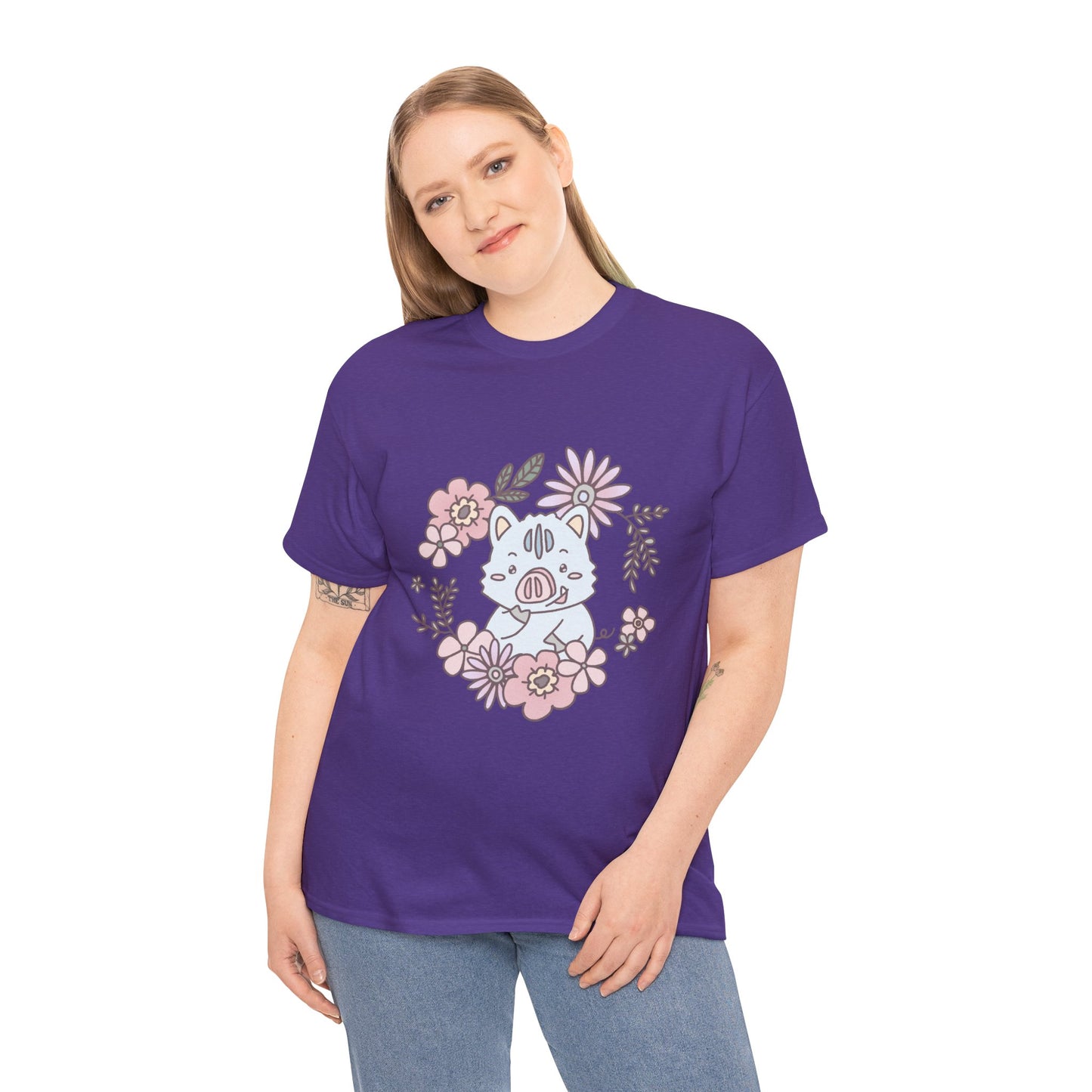 Inocchi's flower unisex shirt from organic cotton (US market)