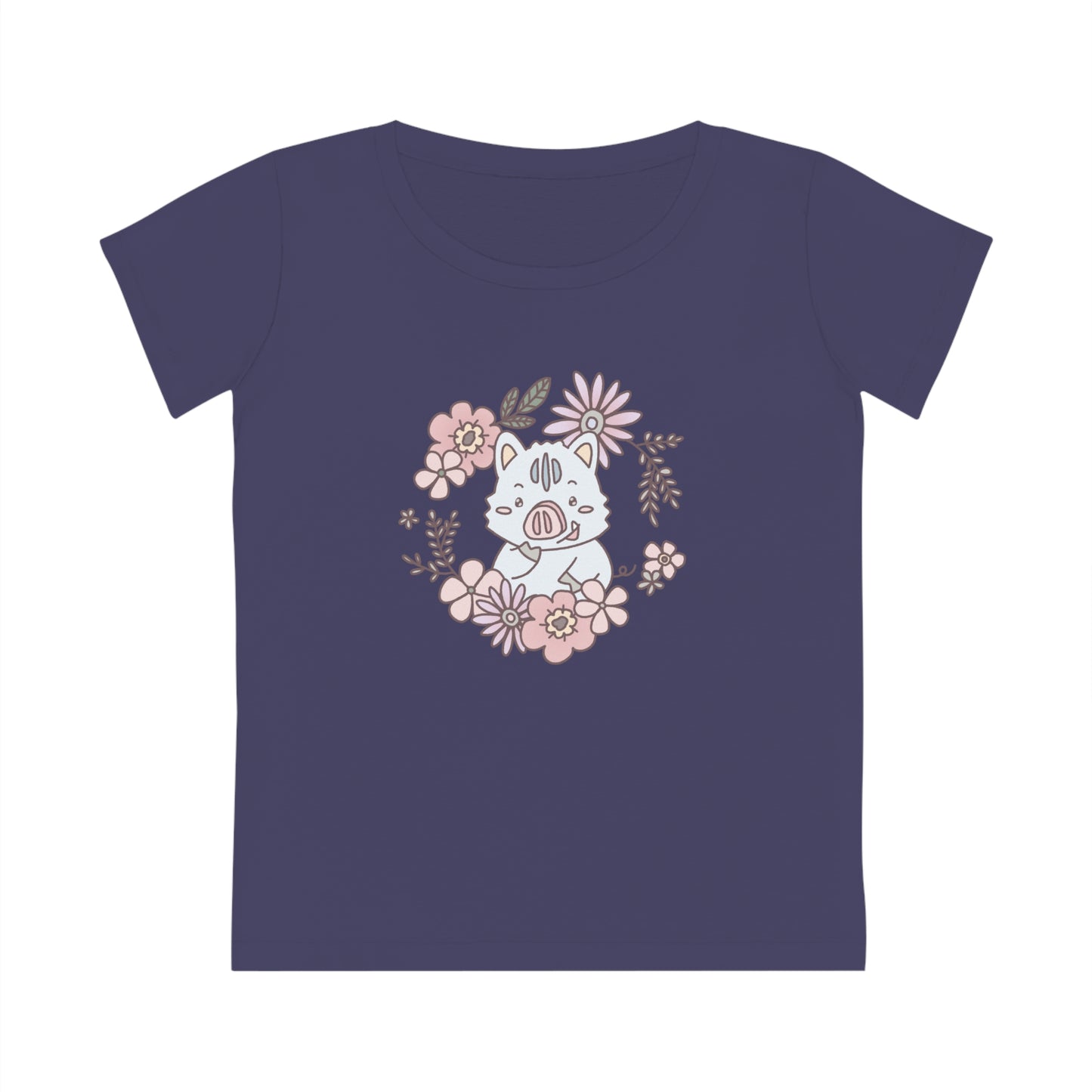 Inocchi's flower women's shirt from organic cotton (EU market)