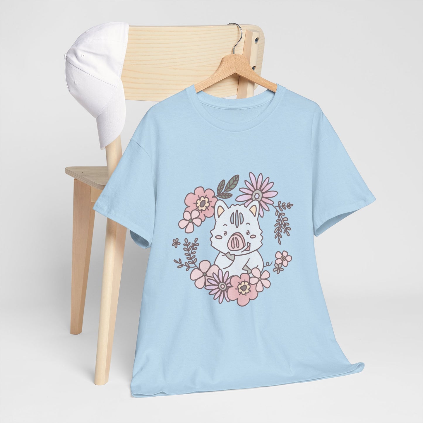 Inocchi's flower unisex shirt from organic cotton (US market)