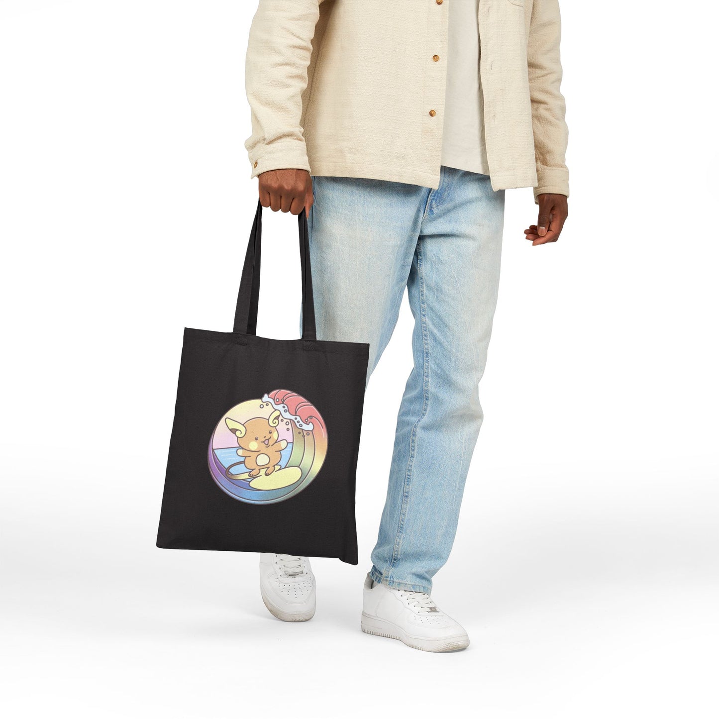 Rainbow surfer tote bag  (US market)