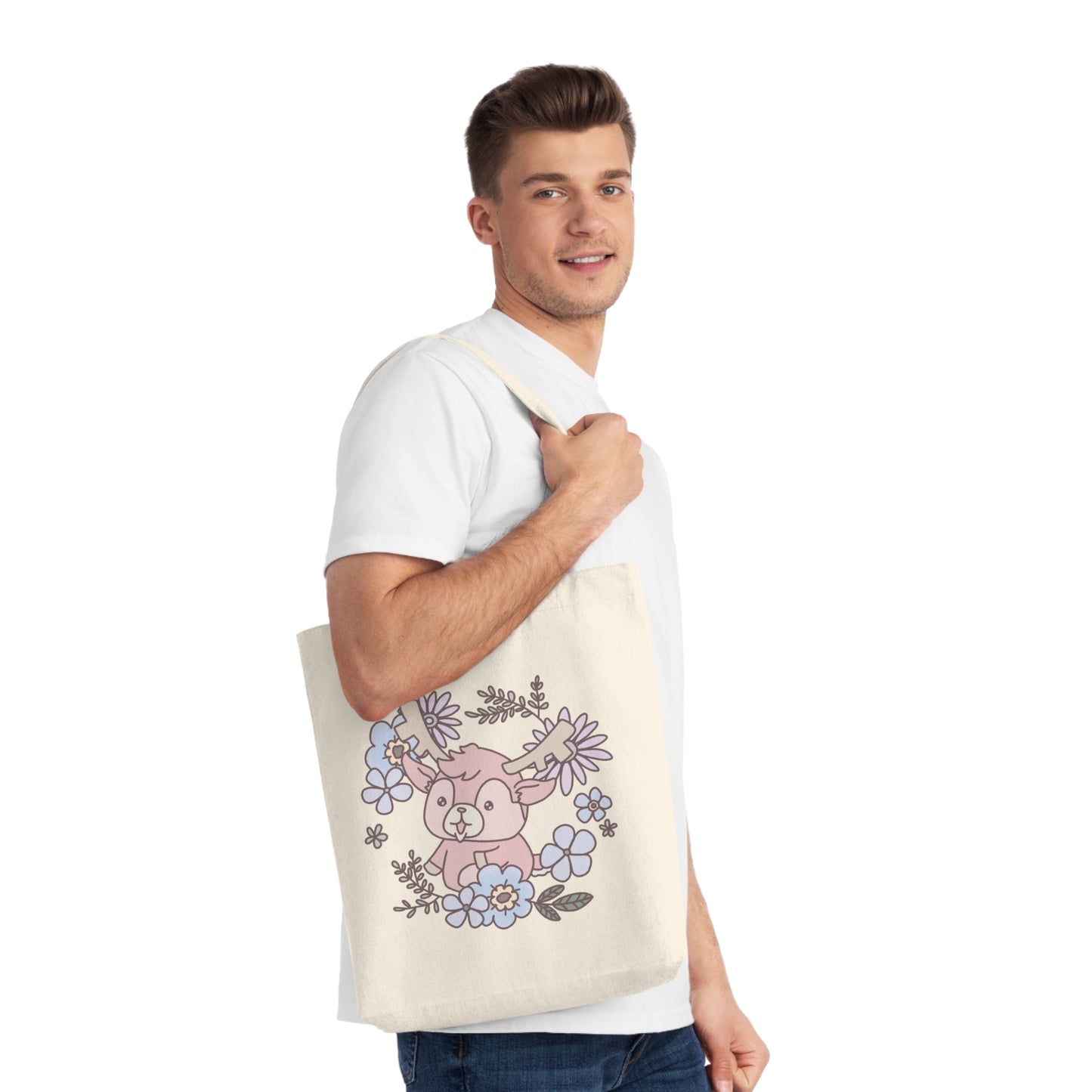 Shikataro & Inocchi's two-sided spring flower tote bag  (EU market)