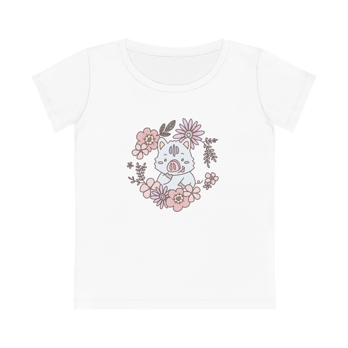Inocchi's flower women's shirt from organic cotton (EU market)