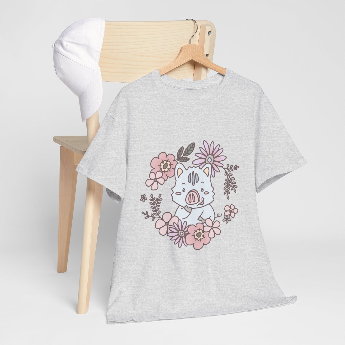 Inocchi's flower unisex shirt from organic cotton (US market)