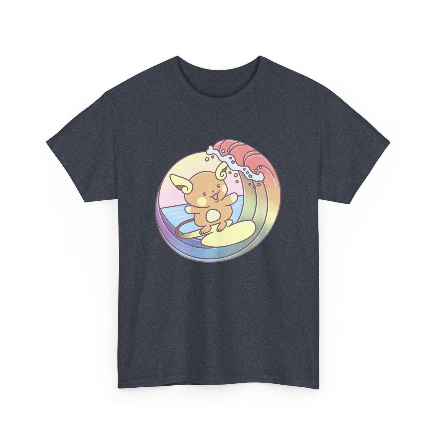 Rainbow surfer unisex shirt from organic cotton (US market)