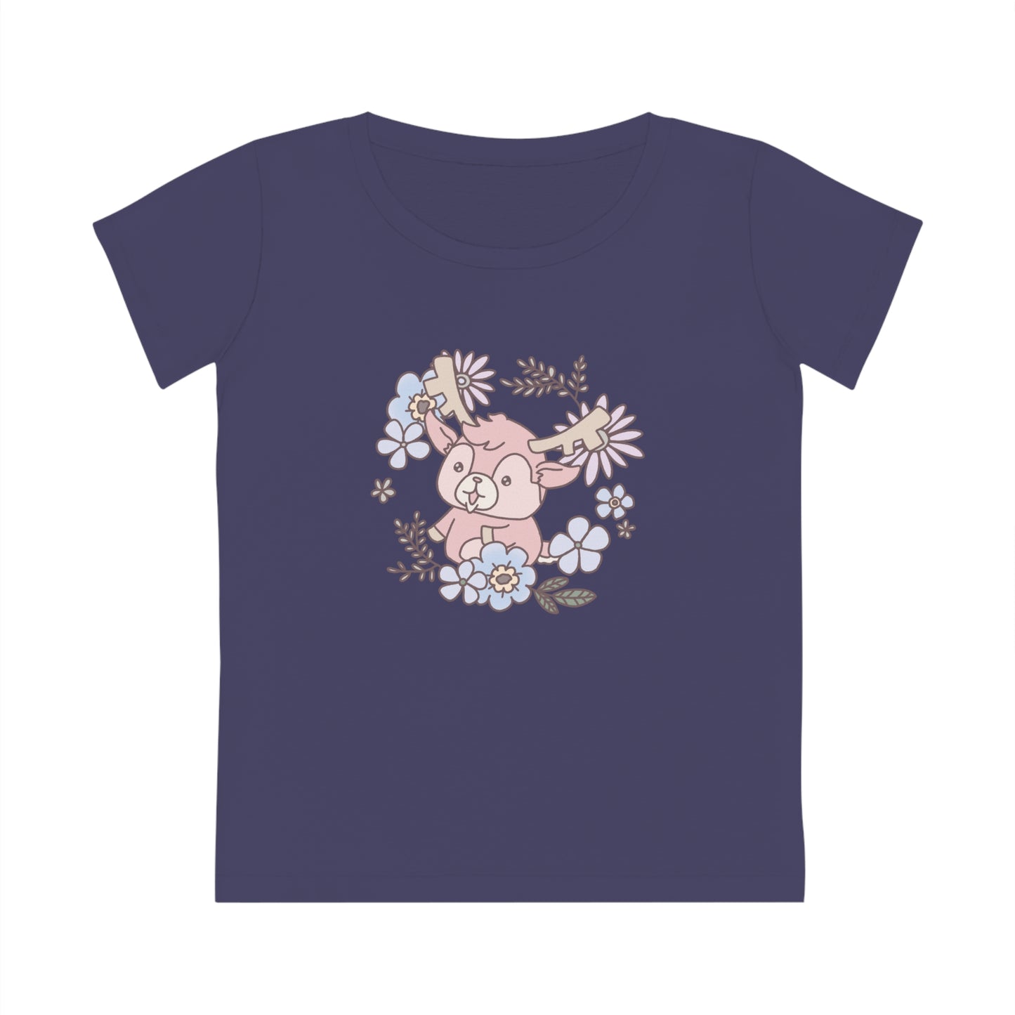 Shikataro's flower women's T-shirt from organic cotton (EU market)