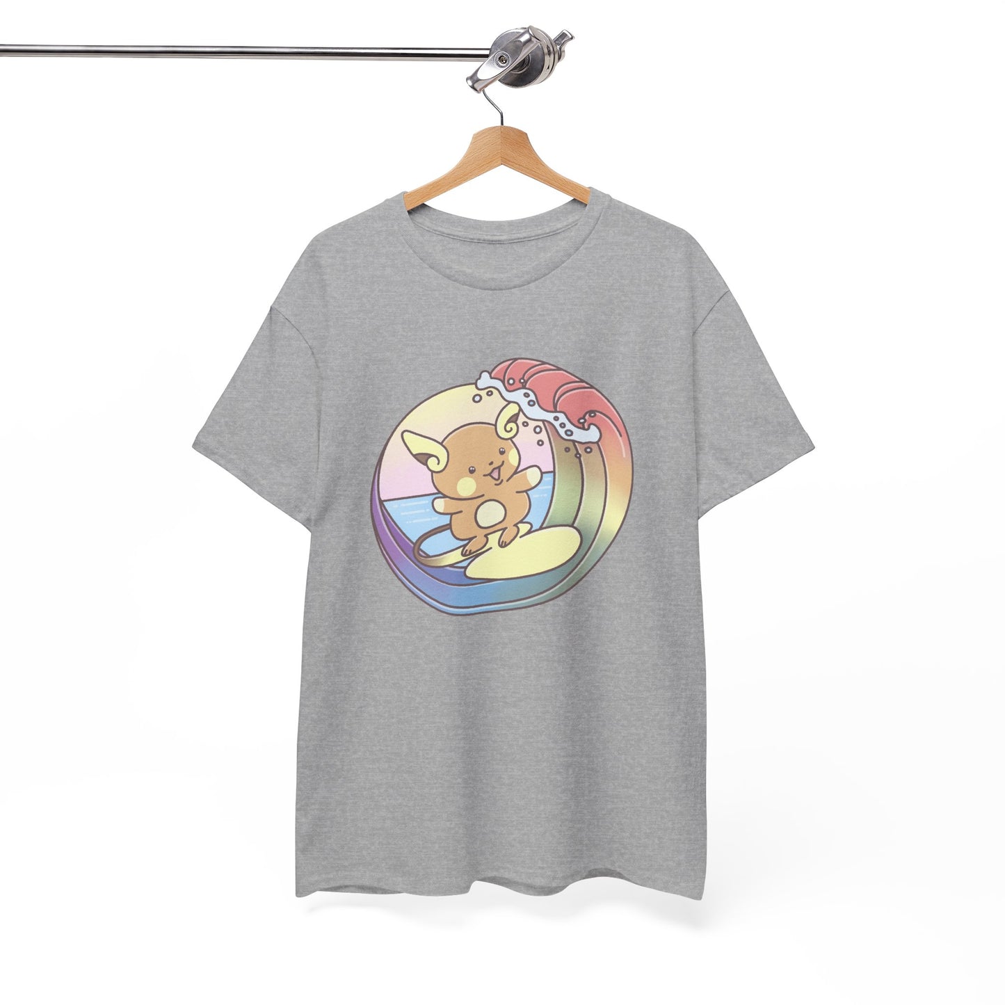 Rainbow surfer unisex shirt from organic cotton (US market)