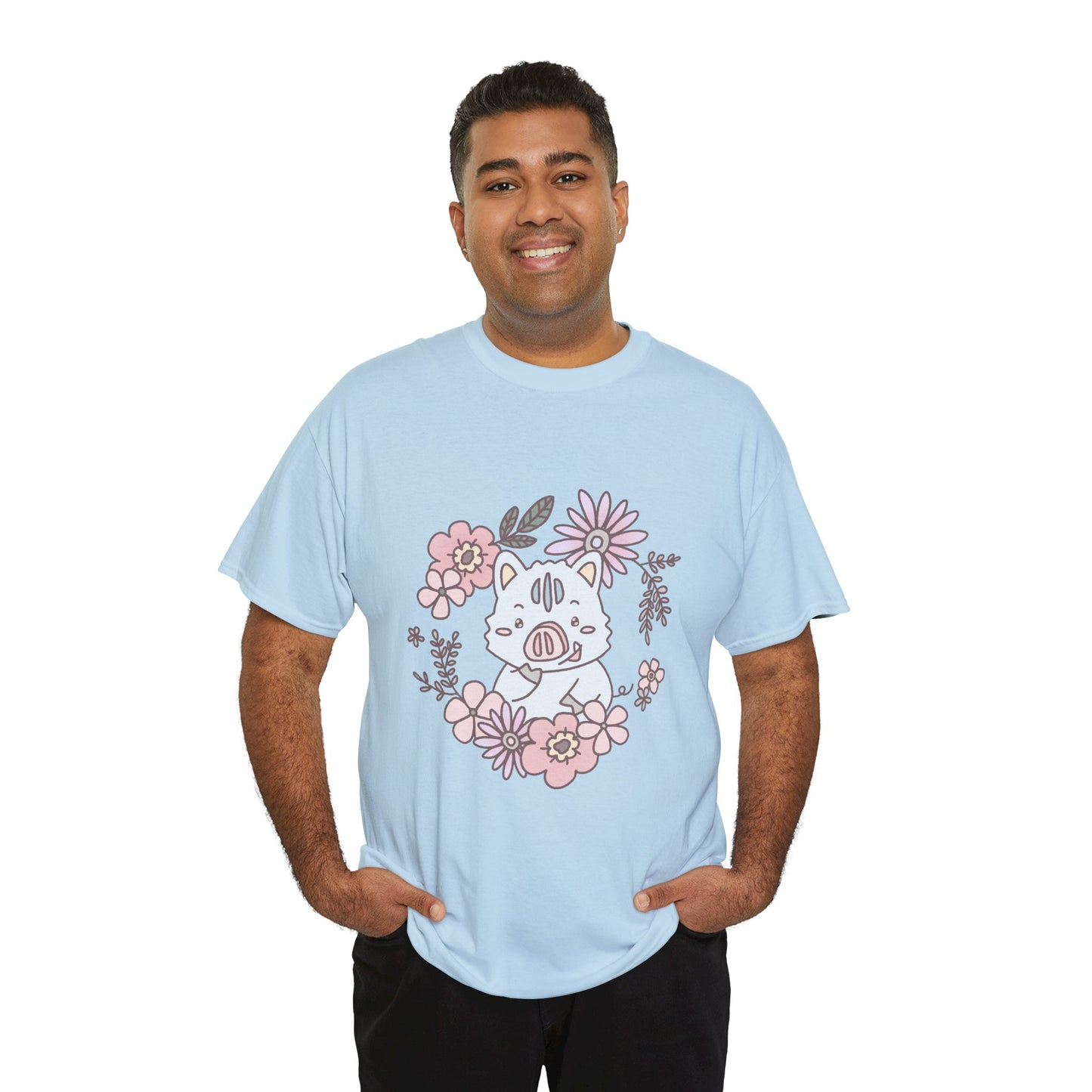Inocchi's flower unisex shirt from organic cotton (US market)