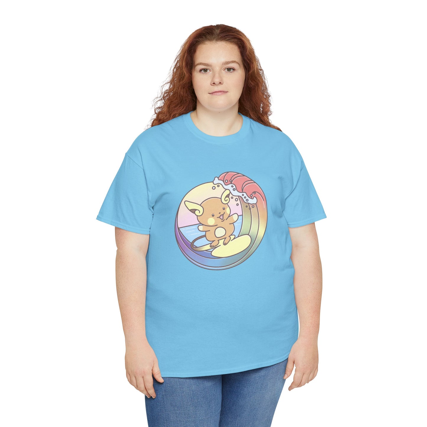 Rainbow surfer unisex shirt from organic cotton (US market)