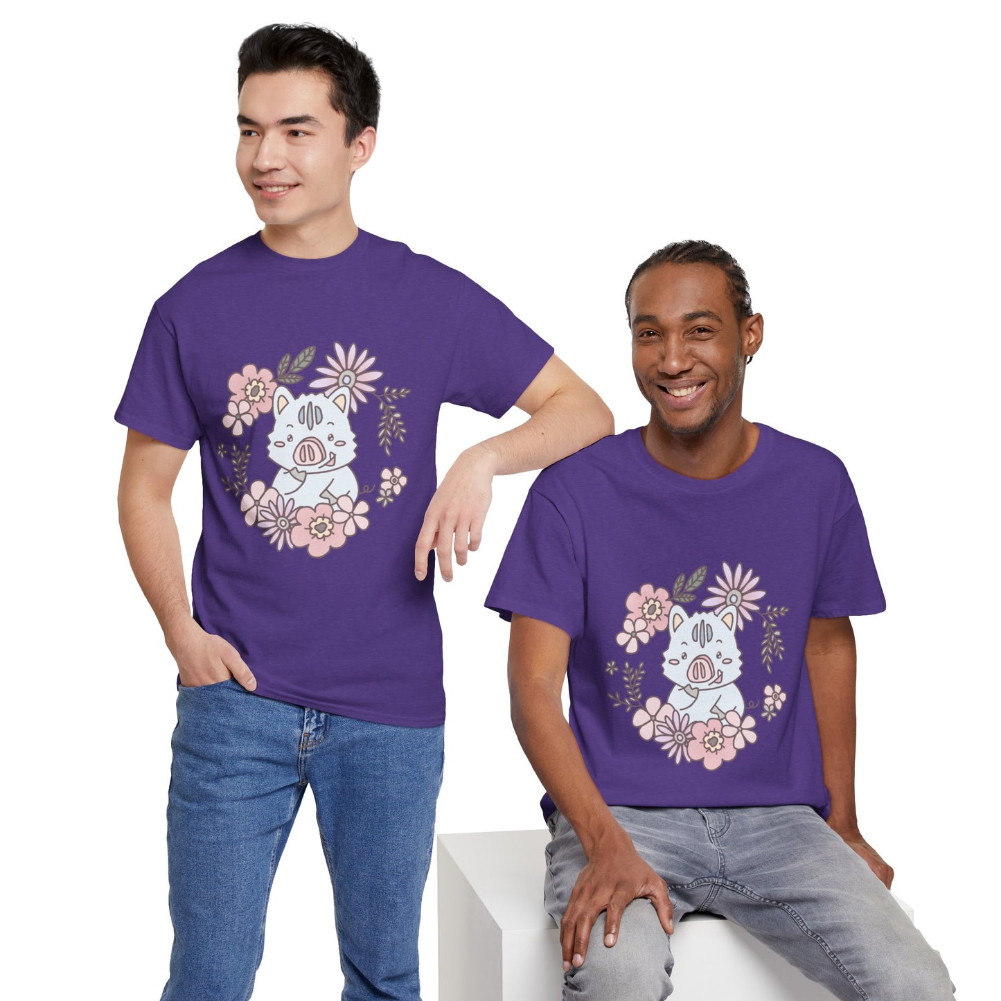 Inocchi's flower unisex shirt from organic cotton (US market)
