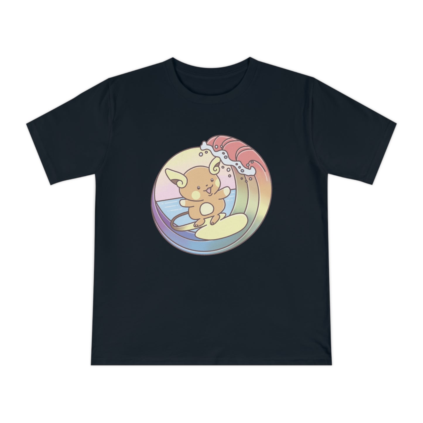 Rainbow surfer unisex shirt from organic cotton (EU market)